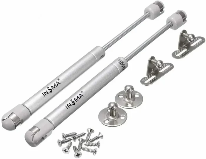 2 x Ammortizzatore per ante cucine mobili, Pistone molla a gas 100N, Cerniera