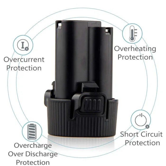 2 X Dosctt 3000mAh Batteria Sostituzione per Makita BL1013 10,8V 3,0Ah - immagine 3