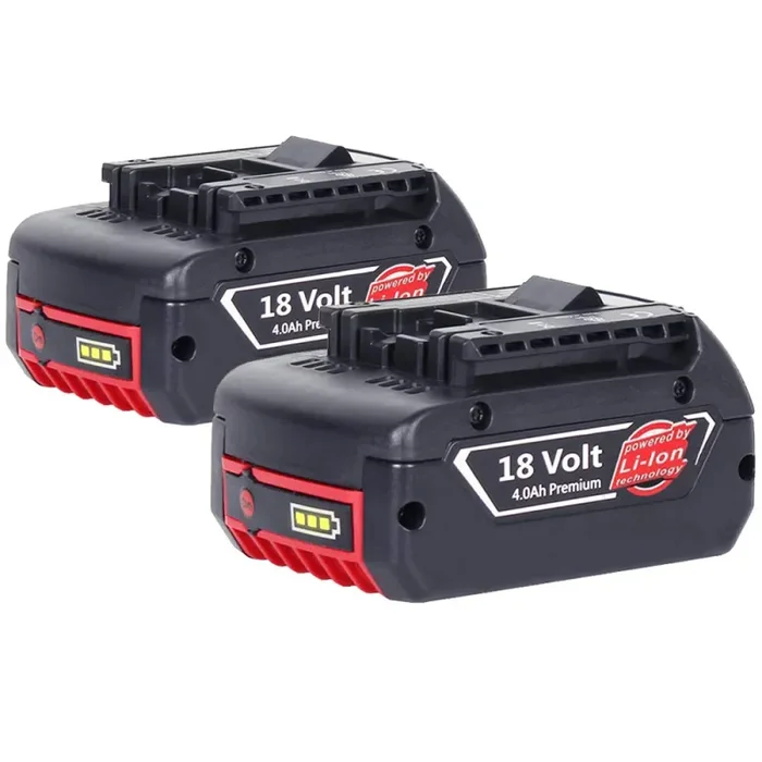 2 X DOSCTT Batteria Sostituzione per Bosch BAT609 18 V 4,0 Ah Li-ion 2 Packs