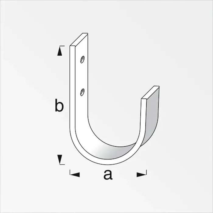 2 x Ganci da Muro OrgaTech piatti 110 x 70 mm 2 pezzi – 110 x 70 - immagine 2