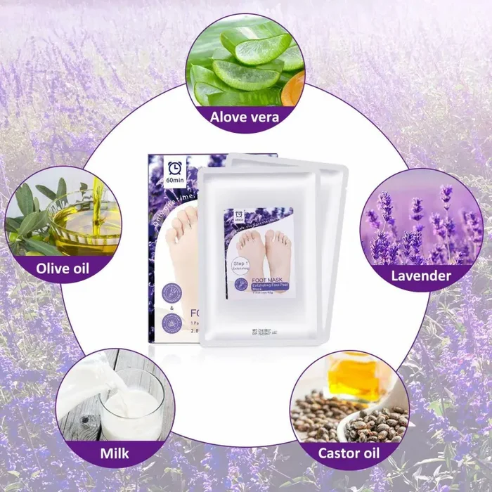 2 x Maschera Esfoliante per Piedi, Rimuove Calli, la Pelle Morta e Odore Piedi - immagine 2