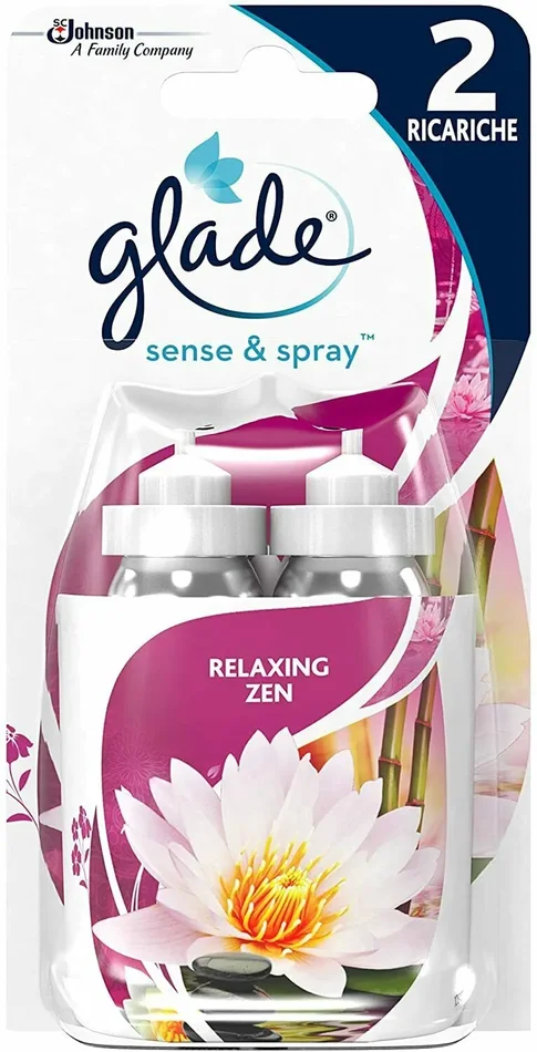 2 x Ricariche per profumo d’ambiente Glade Sense & Spray, Fragranza Relaxing Zen
