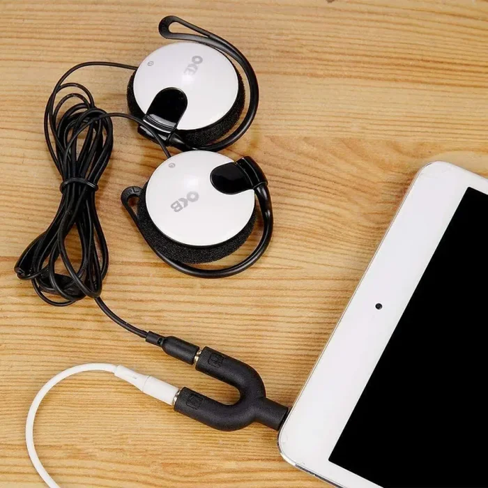 2 x Sdoppiatore per attacco cuffia Aux da 3.5 mm, Adattatore microfono e cuffia Moda - immagine 3