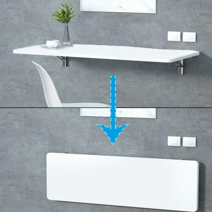 2 x Staffe pieghevoli per mensole e tavoli, Supporto a muro resistenti, 25 cm - immagine 2