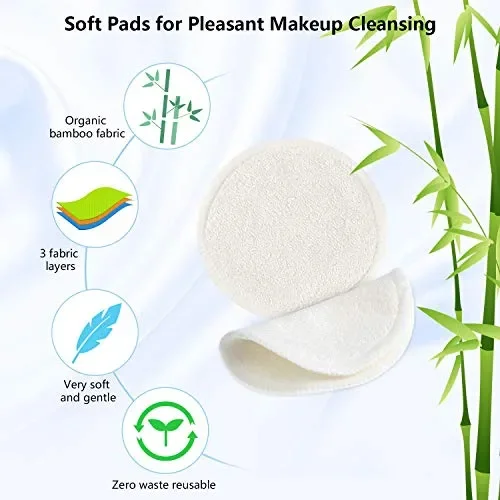 20 Pack Dischetti struccanti lavabili in Velluto e Fibra di Bambù,Zero Waste… - immagine 2