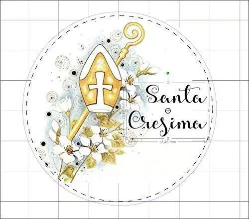 20 pezzi Adesivi Tondi Stampati, 40 millimetri, etichette cresima, thank you… - immagine 3