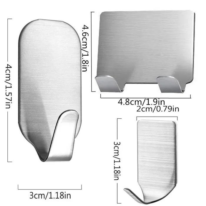 20 pezzi Gancio autoadesivo, Ganci portasciugamani, 3M Adesivo 20pcs Fornitura - immagine 2