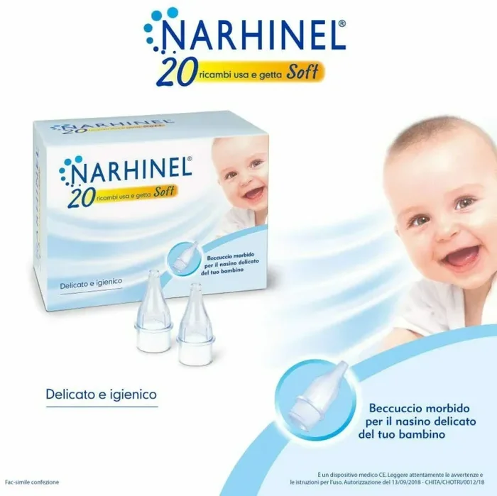 20 x Ricambi Usa e Getta Soft Narhinel, Pacco per naso chiuso bambini, 50 g - immagine 2