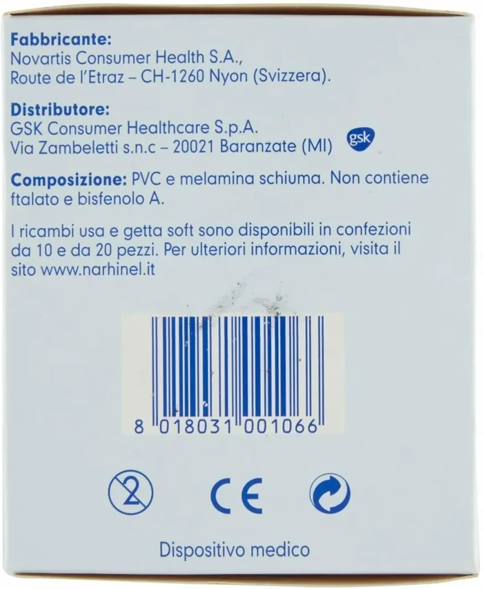 20 x Ricambi Usa e Getta Soft Narhinel, Pacco per naso chiuso bambini, 50 g - immagine 3