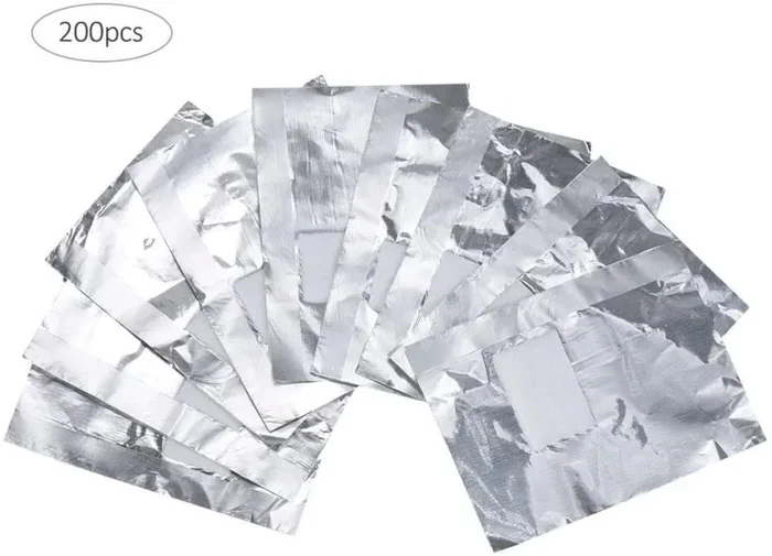 200 Compresse Remover Foil Wraps del Rimuovere smalto gel per Unghie,Fogli di Alluminio per Rimuovere lo Smalto,Nail Art Remover Wraps Sconti - immagine 2