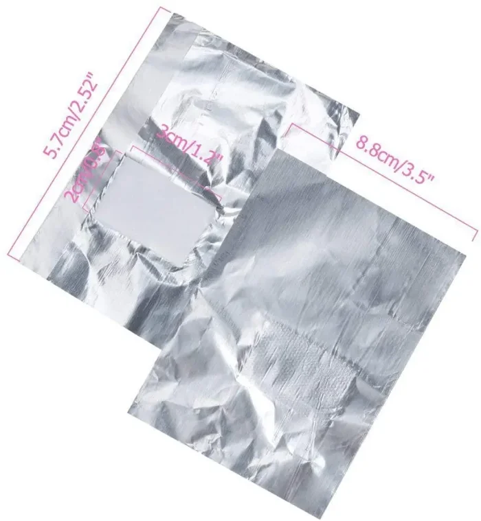 200 Compresse Remover Foil Wraps del Rimuovere smalto gel per Unghie,Fogli di Alluminio per Rimuovere lo Smalto,Nail Art Remover Wraps Sconti - immagine 3