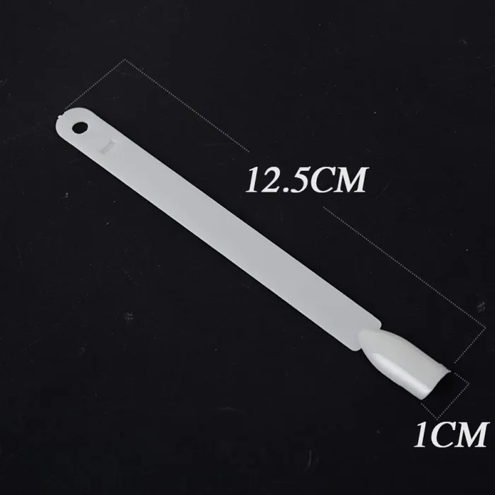 200pz Espositore a Ventaglio per Unghie Finte Bianco Falso Tip A - immagine 3