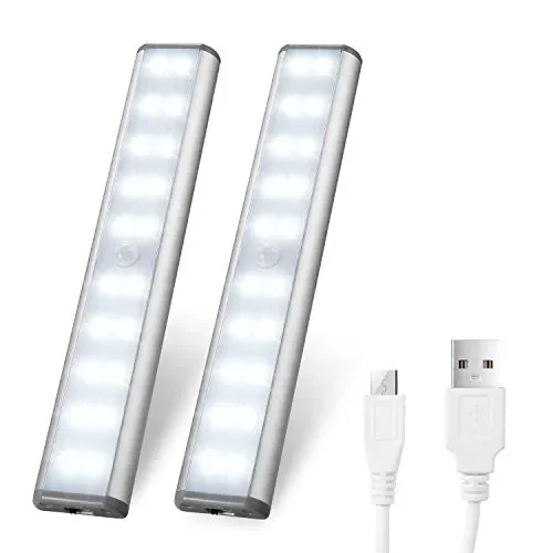 20Led Armadio Sensore Movimento Luce, Wireless Luci 20LED-2, Bianco Freddo