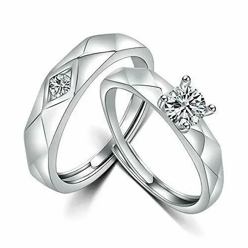 24 JOYAS – coppia di anelli regolabili, collezione Amore, fedi per…