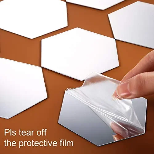 24 Pezzi Removibile Acrilico Specchio Adesivo Parete Decal per Casa… Vendita calda online - immagine 3