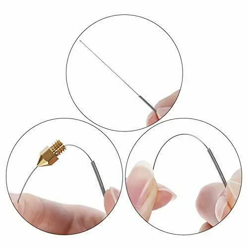 24 x Ugelli per stampante 3D MK8, Formato da 0,4 mm + kit per pulizia aghi - immagine 3