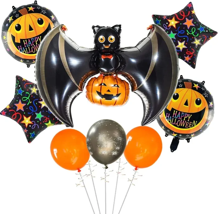 24pcs Halloween palloncini decorazioni set, 12 pollici nero arancione bianco palloncini Happy Halloween fantasma palloncini in lattice per la decorazione della festa di Halloween All Hallows’ Day