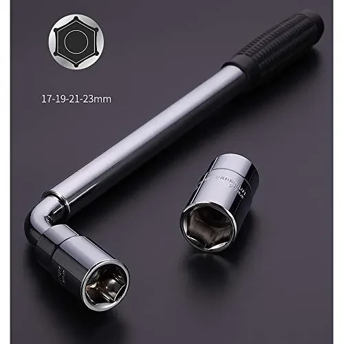 2Pcs Chiave A Brugola Telescopica Con 17 mm a 23 Allungabili Per Car Van… Moda - immagine 2