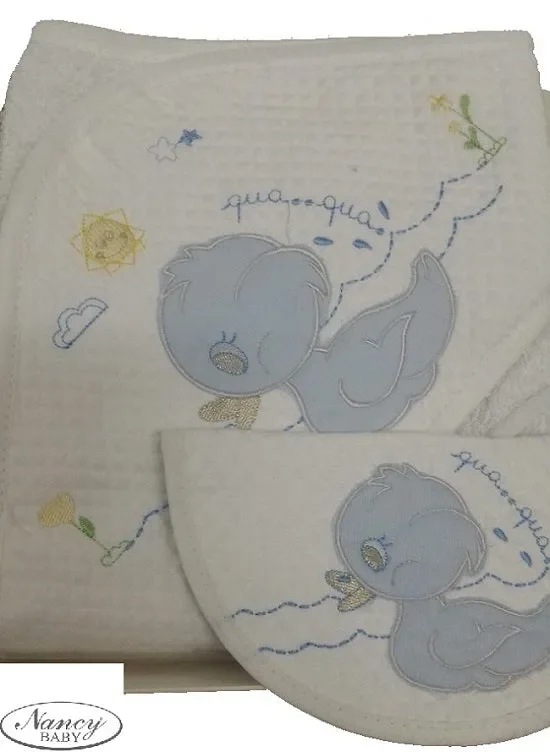 2PZ ACCAPPATOIO+BAVETTA NANCY BABY ART 447 COLORE A SCELTA MISURA UNICA