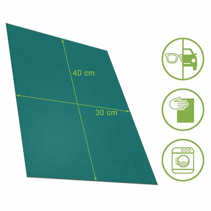 2x Panno Grande per Occhiali in Microfibra da 30×40 cm per ottici – 2 pezzi - immagine 2