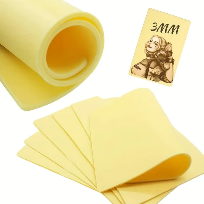 3/5pcs 12×8″ 3mm Pelle Per Tatuaggi Vuota, Doppie Facce Per La Pratica Del Microblading Per Tatuaggi, Sopracciglia, Labbra Kit Per Tatuaggi Forniture Per Tatuaggi