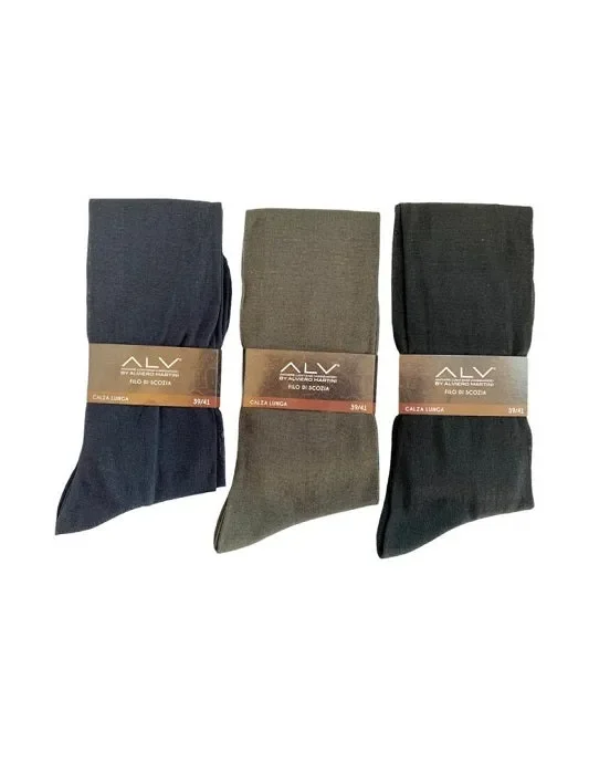 3 Calze Uomo Lunga Filo Di Scozia Alviero Martini Art ALV008L Colore a scelta Misura a scelta