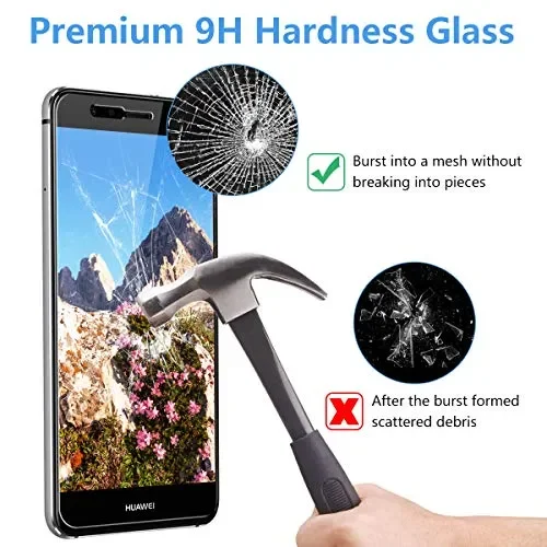 3 Pack Vetro Temperato per Huawei P10 Lite, [Anti Graffio/Ultra Trasparente - immagine 3