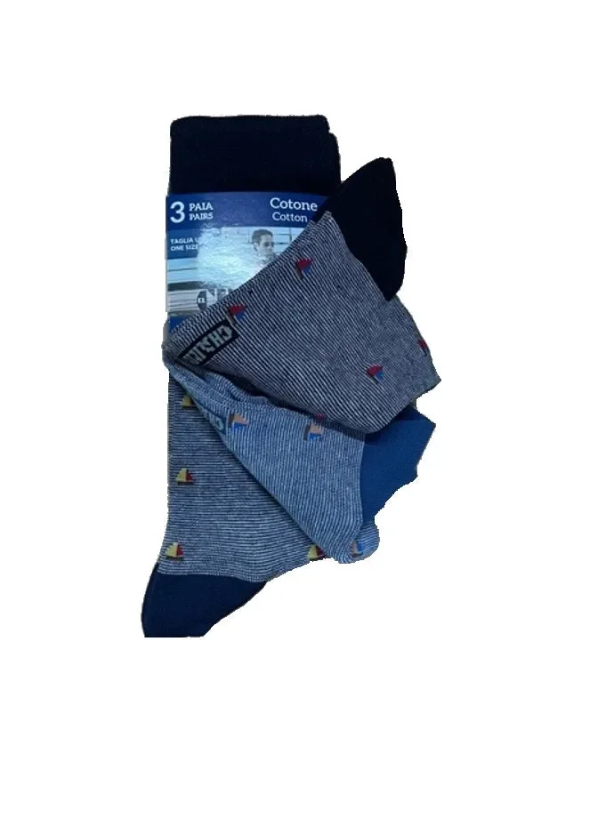 3 paia di calze corte in caldo cotone uomo chrro art. cristian 48ass col. a scelta mis. unica In saldo - immagine 2