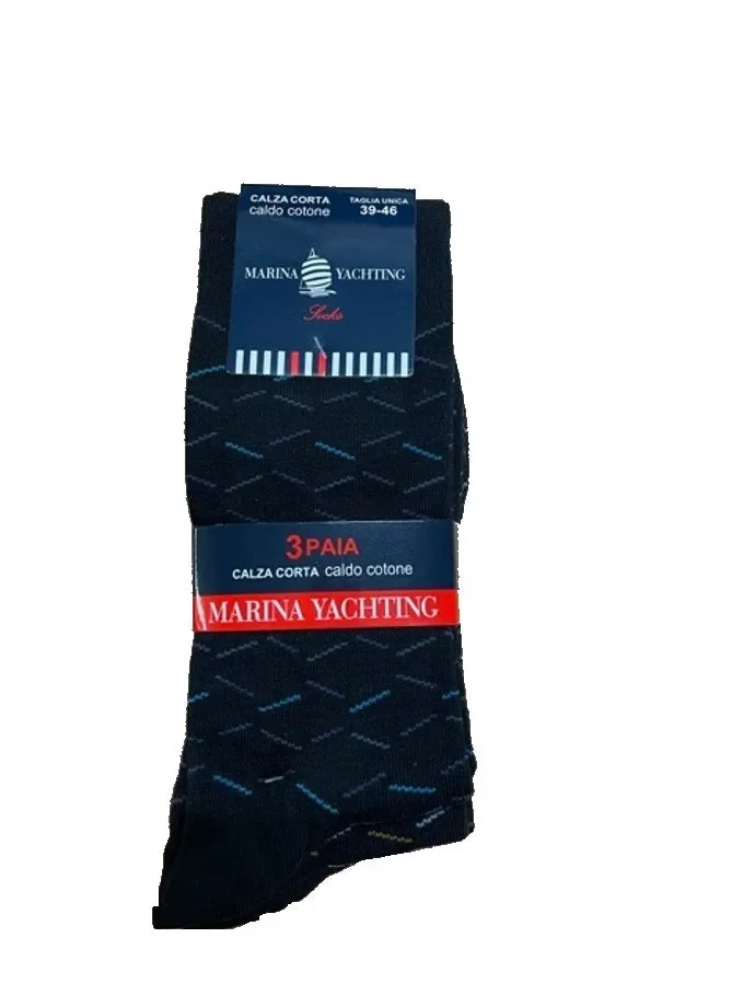 3 paia di calze uomo in caldo cotone marina yachting art. me124 col. a scelta mis. unica - immagine 2