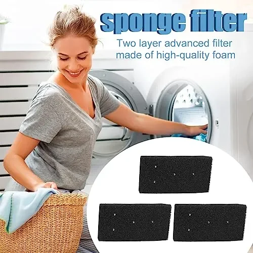 3 Pezzi Filtro Asciugatrice per Whirlpool, Filtro per Bauknecht Privileg Whirlpool 481010716911 Filtro in Spugna per Asciugatrice a Condensazione e a Pompa di Calore 230×115 mm - immagine 2