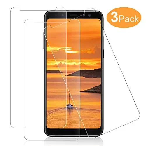 3 pezzi Vetro Temperato per Samsung Galaxy A8 2018 Pellicola Trasparente