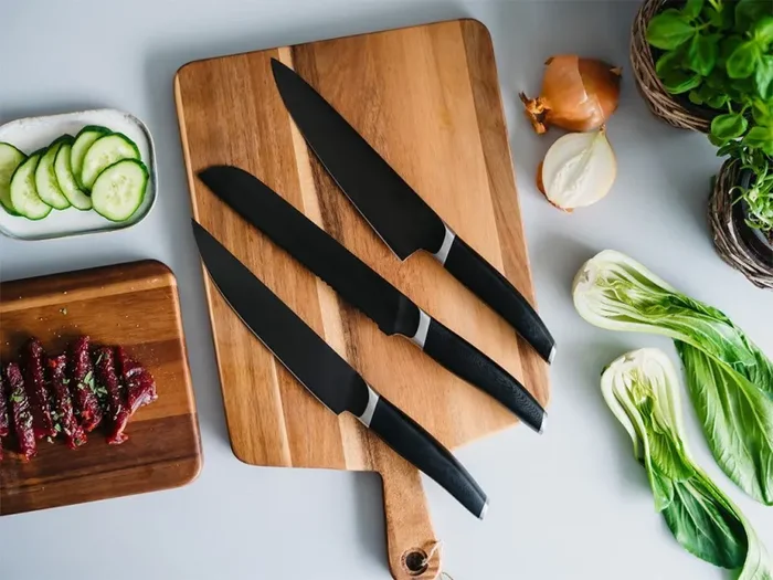 3-PZ COLTELLO DA CHEF-CARNE-PANE SET - immagine 2