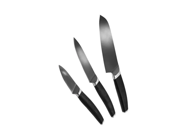 3-PZ COLTELLO DA SANTOKU-UNIVERSALE-SPELUCCHINO SET Vendita calda online