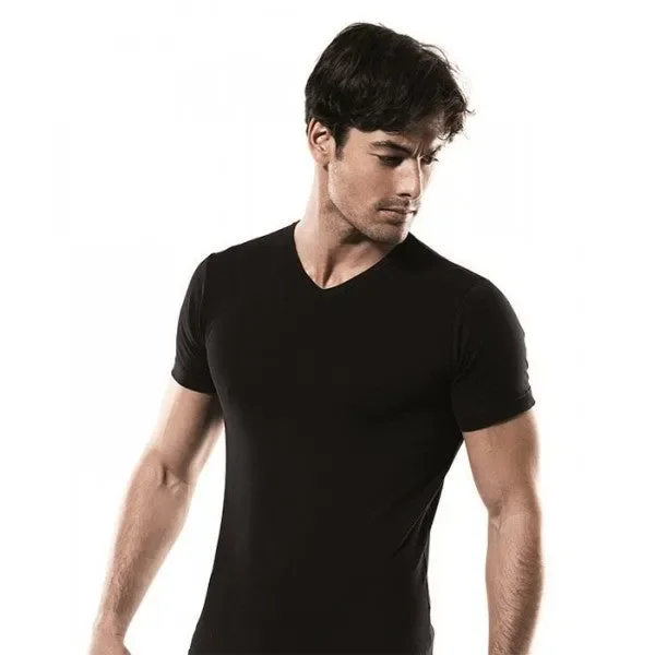 3 t-shirt uomo scollo a v mezza manica nottingham art TV80 colore e misura a scelta