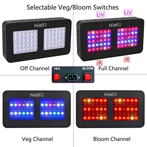 300W LED lampada a doppia ottica coltiva luce leggera per con 2 300w - immagine 3