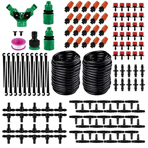 30m Sistema di irrigazione da giardino, Aiglam Micro Drip Irrigation Kit 30M