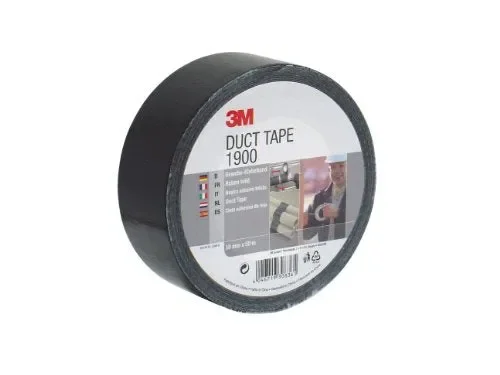 3M 36235 Duct Tape 1900 Nastro Telato per Riparazioni, Nero 50 mm,