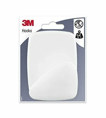 3M 6735 Gancio Adesivo, Bianco, Set di 6 Pezzi