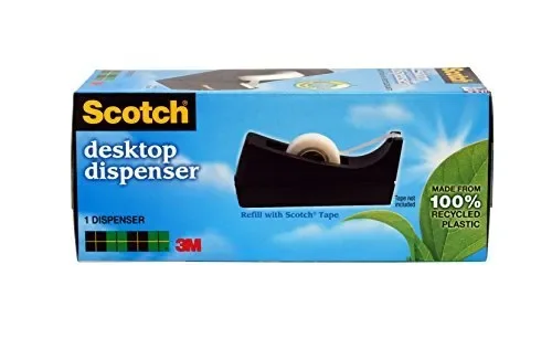3M Scotch Dispenser Ricaricabile per Nastro Adesivo da 19 19 mm x 33 m, Nero - immagine 3