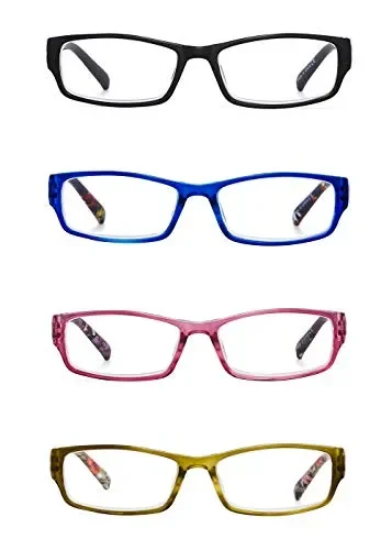 4 Pacco Occhiali da Lettura Donna Cerniera a +2.5, 4 Pacchi Colore Misto - immagine 2