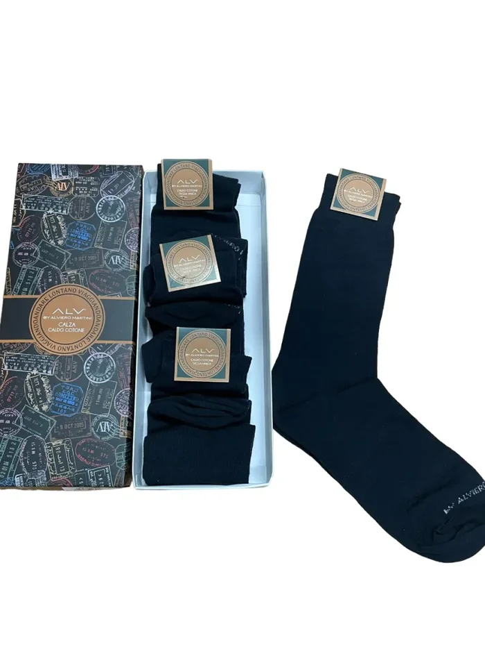 4 Paia Calze Uomo Caldo Cotone Alviero Martini Art. ALV001C colore a scelta misura unica