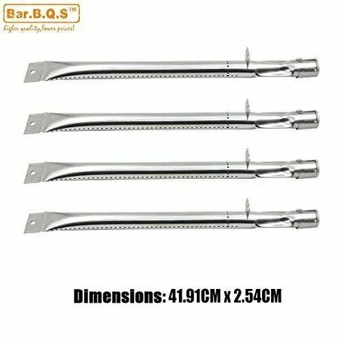 4 Tubi di ricambio per bruciatore di barbecue a gas, 12411, in acciaio inox