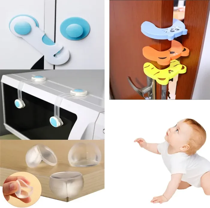 40 Pcs Kit Di Sicurezza Per Bambini Chiusure Sicurezza Bambino Chiusure Di Sicurezza 16 Serrature Di Sicurezza 12 Protezioni Di Sicurezza Per Bambini 8 Protezioni Prese 4 Protezioni Per Porte Per Bebè - immagine 3