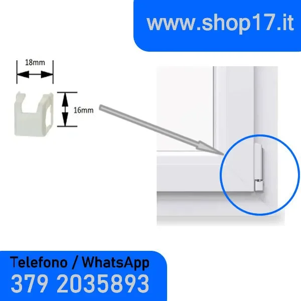 41742 – 50pz Copertura per cerniere ferramenta MACO per finestre e porte finestre in pvc – BIANCO - immagine 2