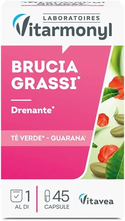 45 x Capsule di integratore di Tè verde e Guaranà, Vitarmonyl Controllo del peso