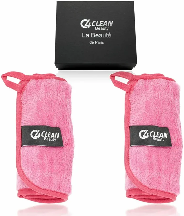 4Clean Make Up – Salviette struccanti in microfibra, lavabili, 2 pezzi, rosa. In saldo