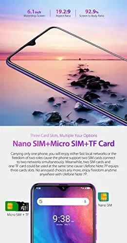 4G Cellulari offerte (2019), Ulefone NOTE 7P, DUAL SIM Smartphone – Gold - immagine 2