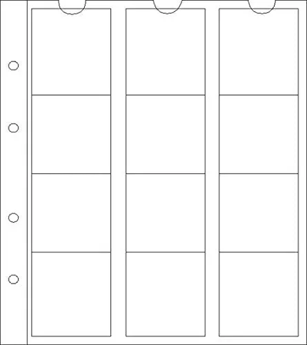 5 Numismatic Prophila Kobra Coin Sheets, 12 Pockets up to 44 mm Diameter