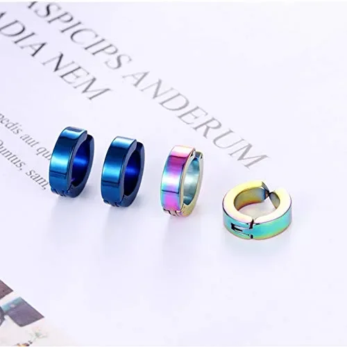 5 Paia Orecchini Orecchio Clip Donna Uomo Finti Senza Buco… Saldi - immagine 3