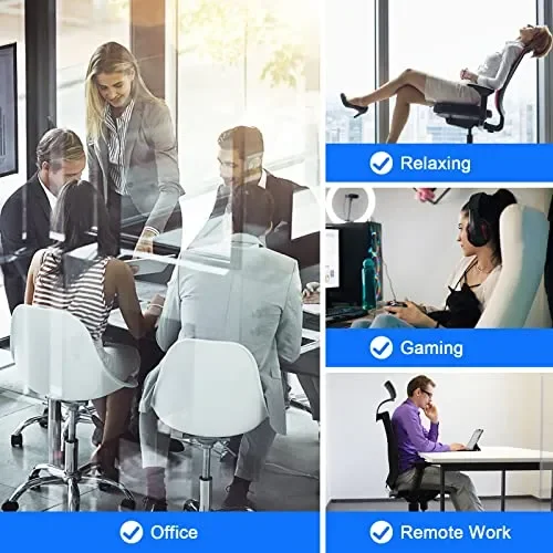 5 Pezzi Ruote Sedia Ufficio,Rotelle per sedie Design a Doppia Ruota,Ruote Ricambio Sedia Ufficio,Facile installazione senza attrezzi,per Sedie da Gioco,pavimenti duri fino,Scivolata Super Fluida - immagine 2